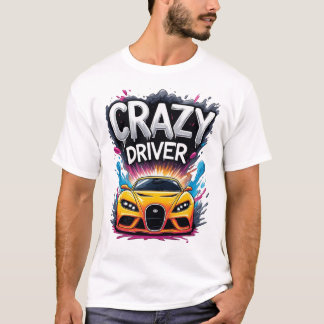 T-shirt Crazy Driver: Vibrant Graffiti Art