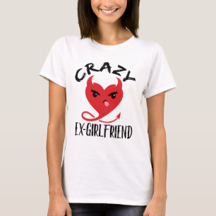T-shirt Crazy Ex Girlfriend Drôle Diable Rouge Coeur