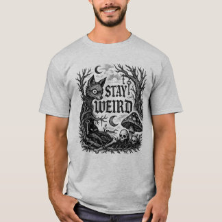 T-shirt Crazy Fox 🦊 Restez bizarre Chemise Halloween et p