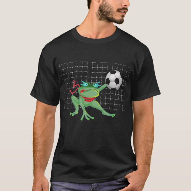 T-shirt Crazy Frog  Football Player - Funny Cartoon,  (Devant)