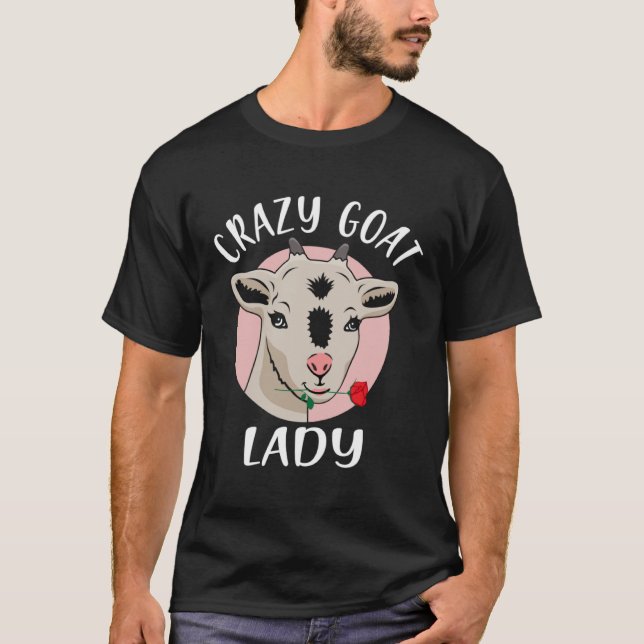 T-shirt Crazy Goat Lady  Goat  Valentine s Day (Devant)