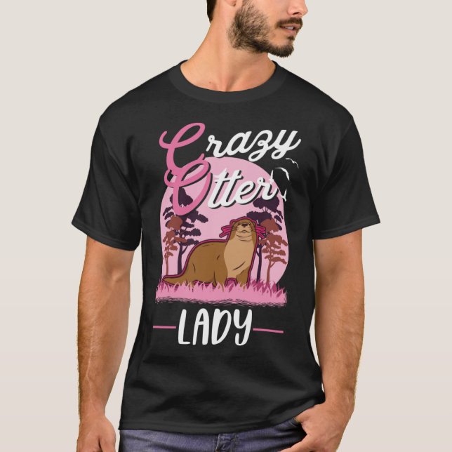 T-shirt Crazy Otter lady Otter Girl (Devant)