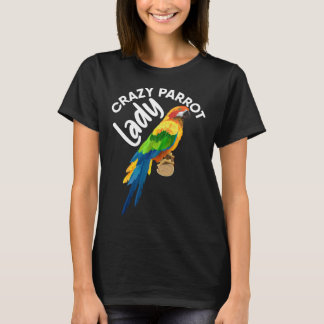 T-shirt Crazy Parrot Lady Bird Tropical Summer Trip Vacati