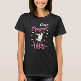 T-shirt Crazy Penguin Lady Penguin Girl