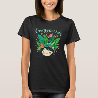 T-shirt Crazy Plant Lady Tee Gardening Planting Gardener B