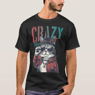 T-shirt Crazy Rapper Cat