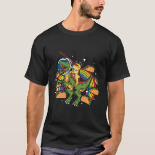 T-shirt Crazy Rex Riding Chat Laser Oeil Taco Rainbow Spac