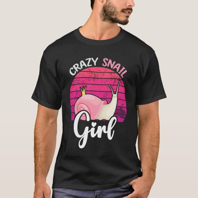 T-shirt crazy snail  girl (Devant)