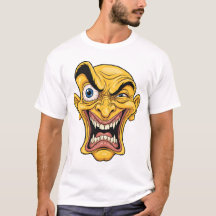 T-shirt Crazy Yellow Caricature