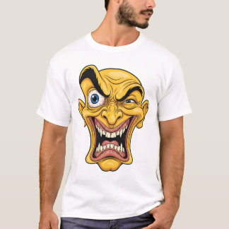 T-shirt Crazy Yellow Caricature
