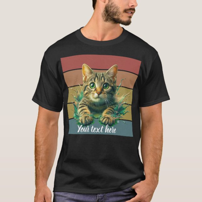 T-shirt crea tu propia camiseta con gatito (Devant)