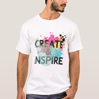 T-shirt Create & Inspire Splash – Artistic Motivation Shir