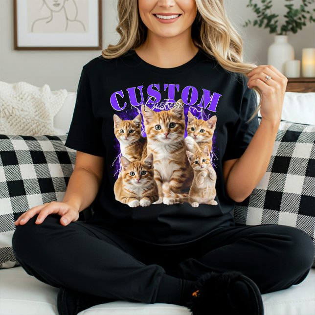 T-shirt create your own cat or any pets 90s bootleg  (Créateur téléchargé)
