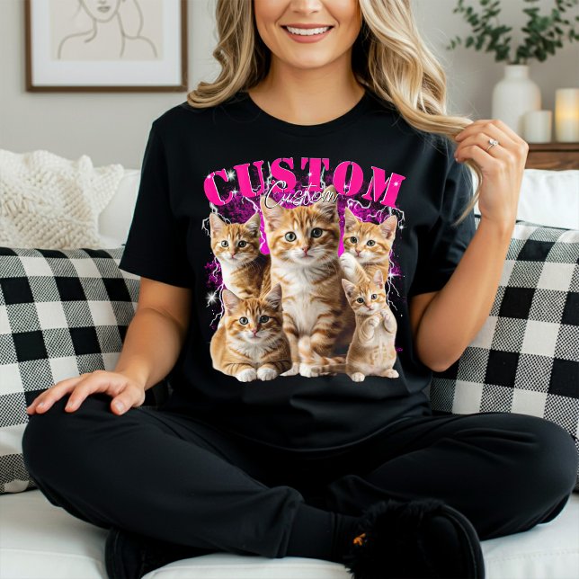 T-shirt create your own cat or any pets 90s bootleg  (Créateur téléchargé)