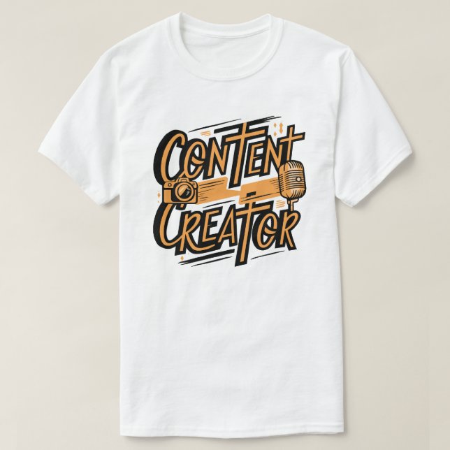 T-shirt Créateur de contenu - Conception motivationnelle p (Design devant)