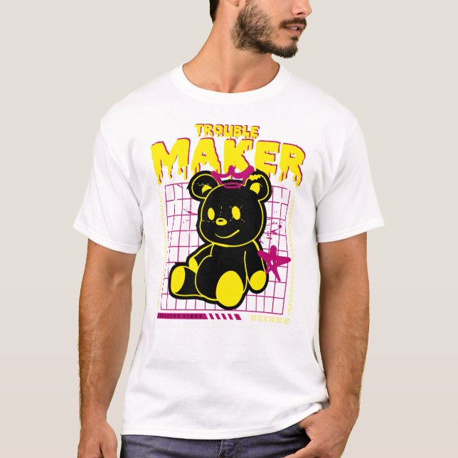 T-shirt Créateur de problèmes - mignon, gras et un peu sau (Devant)