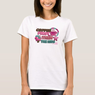 T-shirt Création artistique CAFE D'ABORD PUIS LES ENFANTS