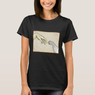 T-shirt Création d'Adam drôle d'art de chat de Michel-Ange