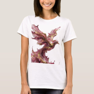 T-shirt Création d'art abstrait en or frais