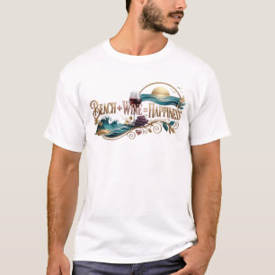 T-shirt Création d'art dynamique PLAGE GAGNEZ LE BONHEUR