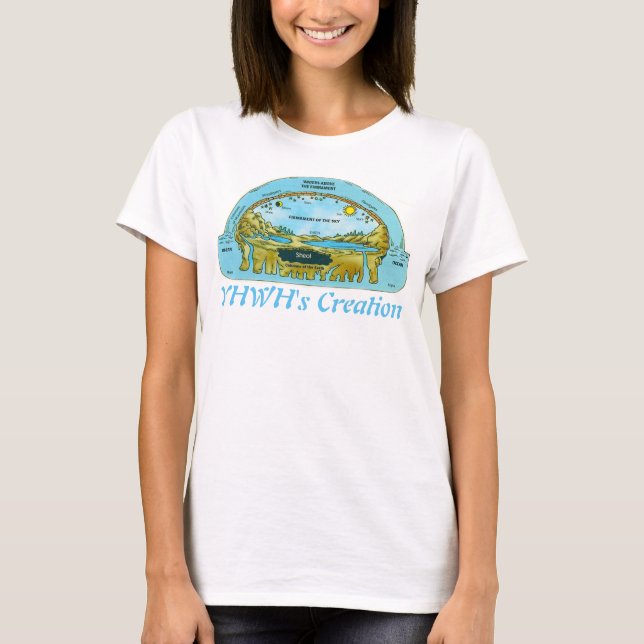 T-shirt Création de s de YHWH " (la terre plate) (Devant)