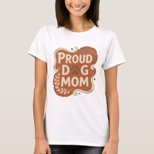 T-shirt Création de texte Snappy Orange PROUD DOG MOM