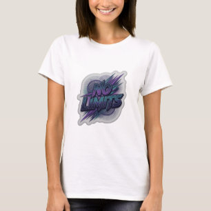 T-shirt Création de texte violet gras SANS LIMITES