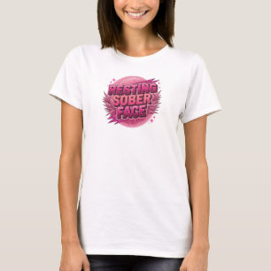 T-shirt Création personnalisée Visage Serein au repos Fun