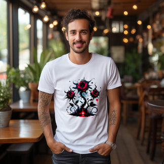 T-shirt Créature Abyssale aux Yeux Écarlates