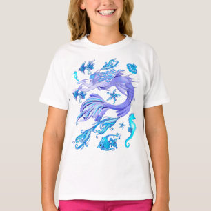 T-shirt Créature de la fée mauve de sirène