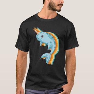T-shirt Créature marine Baleine animale Mammifère Rétro Na
