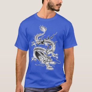 T-shirt Créature mythique du dragon blanc chinois