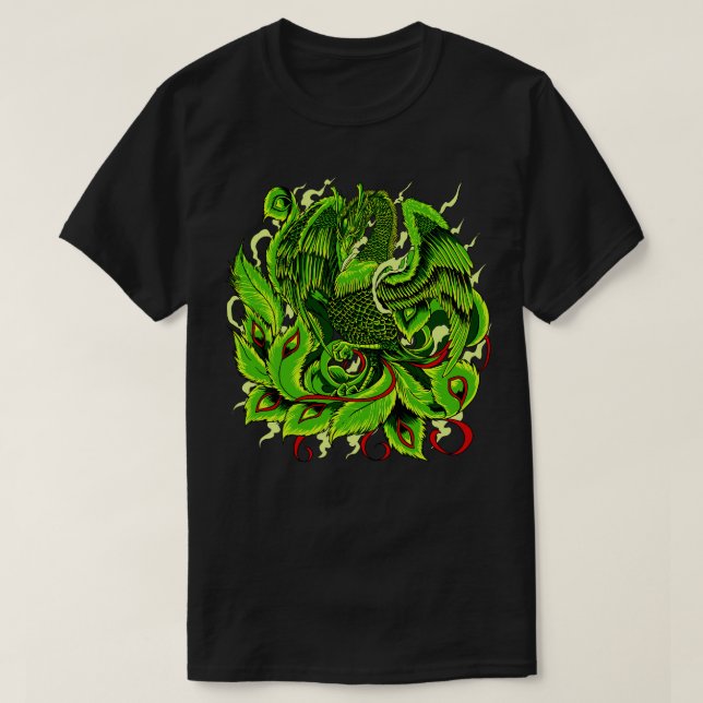 T-shirt Créature mythique du Phoenix japonais (Design devant)