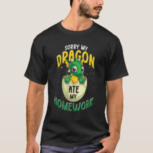 T-shirt Créature mythique mignonne Imaginaire animal drago