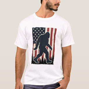 T-shirt Créature Sauvage Patriotique Drapeau Vintage Vecte