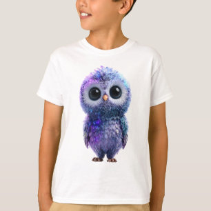 T-shirt Créature spatiale de hibou de galaxie pour enfants