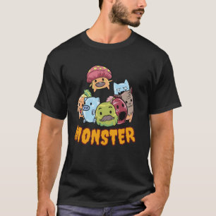 T-shirt Créatures de dessin animé drôles de monstre mignon
