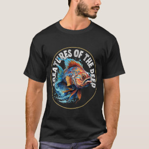 T-shirt Créatures de haute mer Pêche unique Poisson Sous l