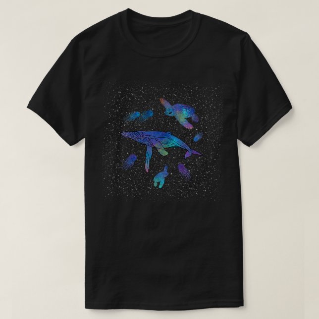 T-shirt Créatures de la mer spatiale (Design devant)