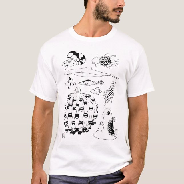 T-shirt Créatures de mer (Devant)