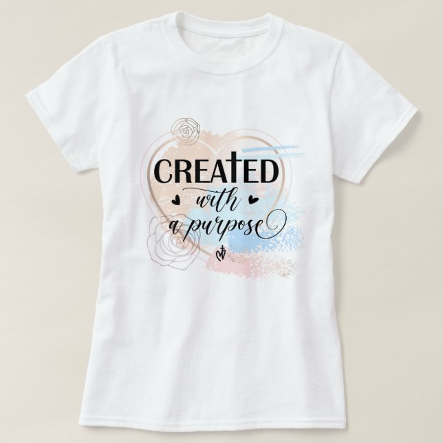 T-shirt Créé dans un but (Design devant)