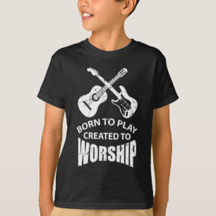 T-shirt Créé pour adorer le joueur de guitare chrétien le