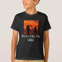 CRÉÉ POUR GAGNER le tee - shirt de la jeunesse