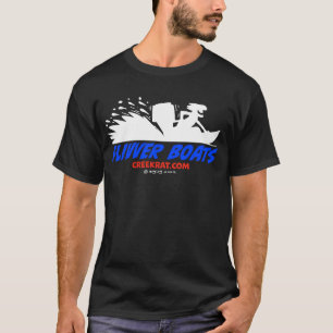 T-shirt Creekrat Cartoons Fliver Flivver Boat Logo Tee