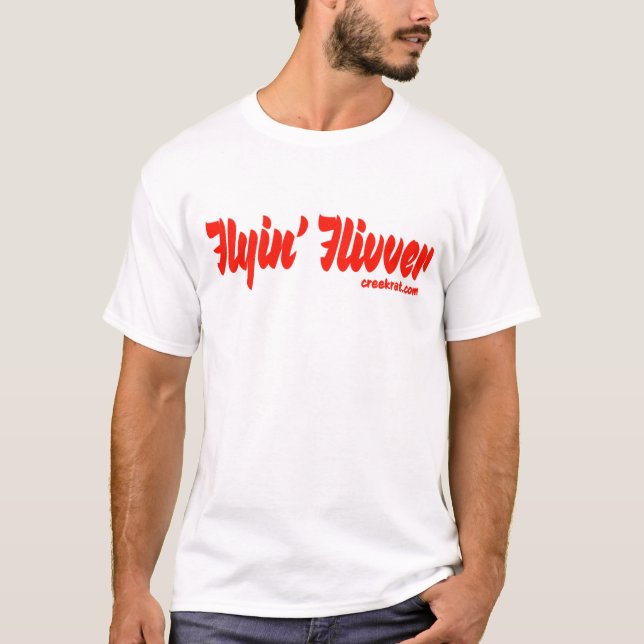 T-shirt Creekrat Flyin' Flivver Fliver Boat (Devant)