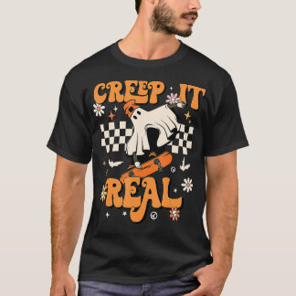 T-shirt Creep It Real Retro Halloween Party Drôle Fantôme