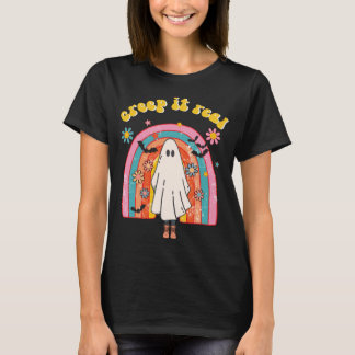 T-shirt Creep It Real Retro Rainbow Halloween