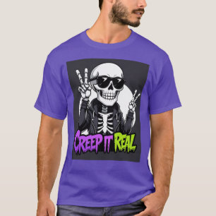T-shirt Creep It Real - Skeleton Cool Halloween