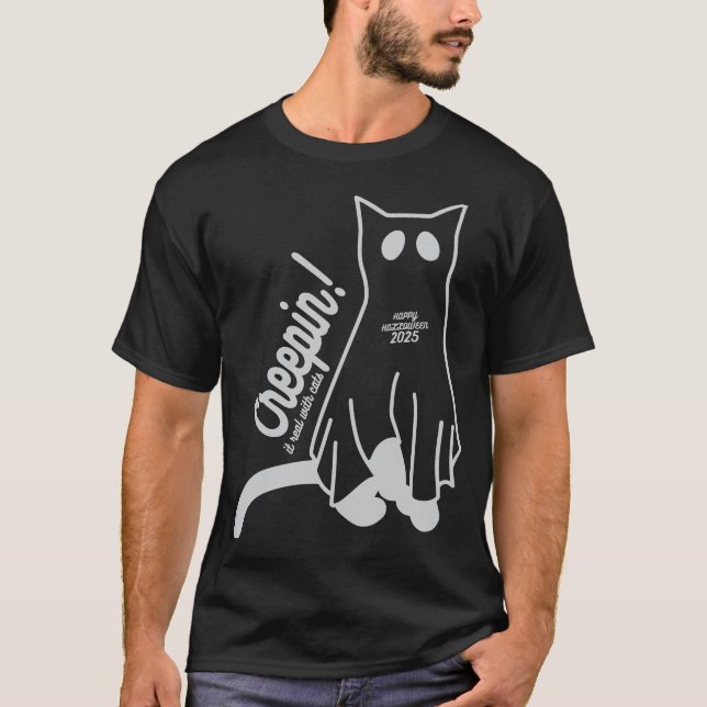 T-shirt Creepin’ It Real with Cats – Funny Halloween (Devant)