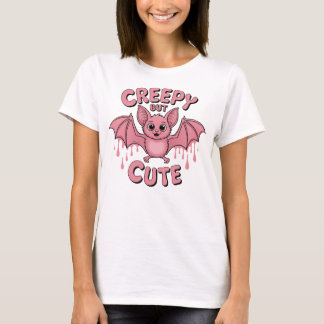 T-shirt Creepy But Cute Pink Bat